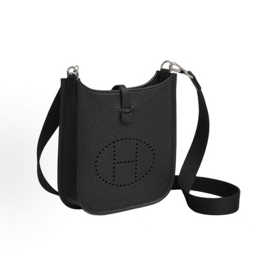 HERMES Evelyne 16 Amazone Silver buckle crossbody single-shoulder bag 16 Women 89 Noir Black